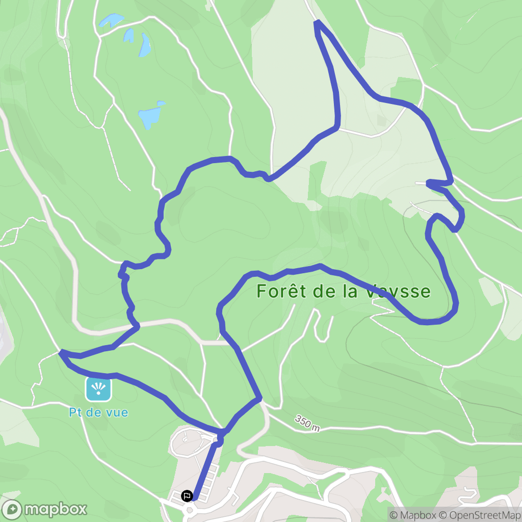 Cransac : carte du parcours de randonnée - France