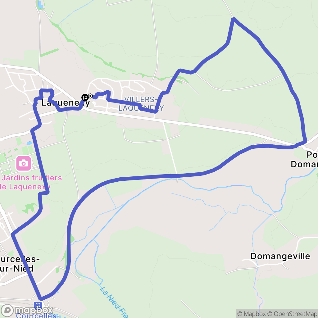 Laquenexy : carte du parcours de randonnée - France