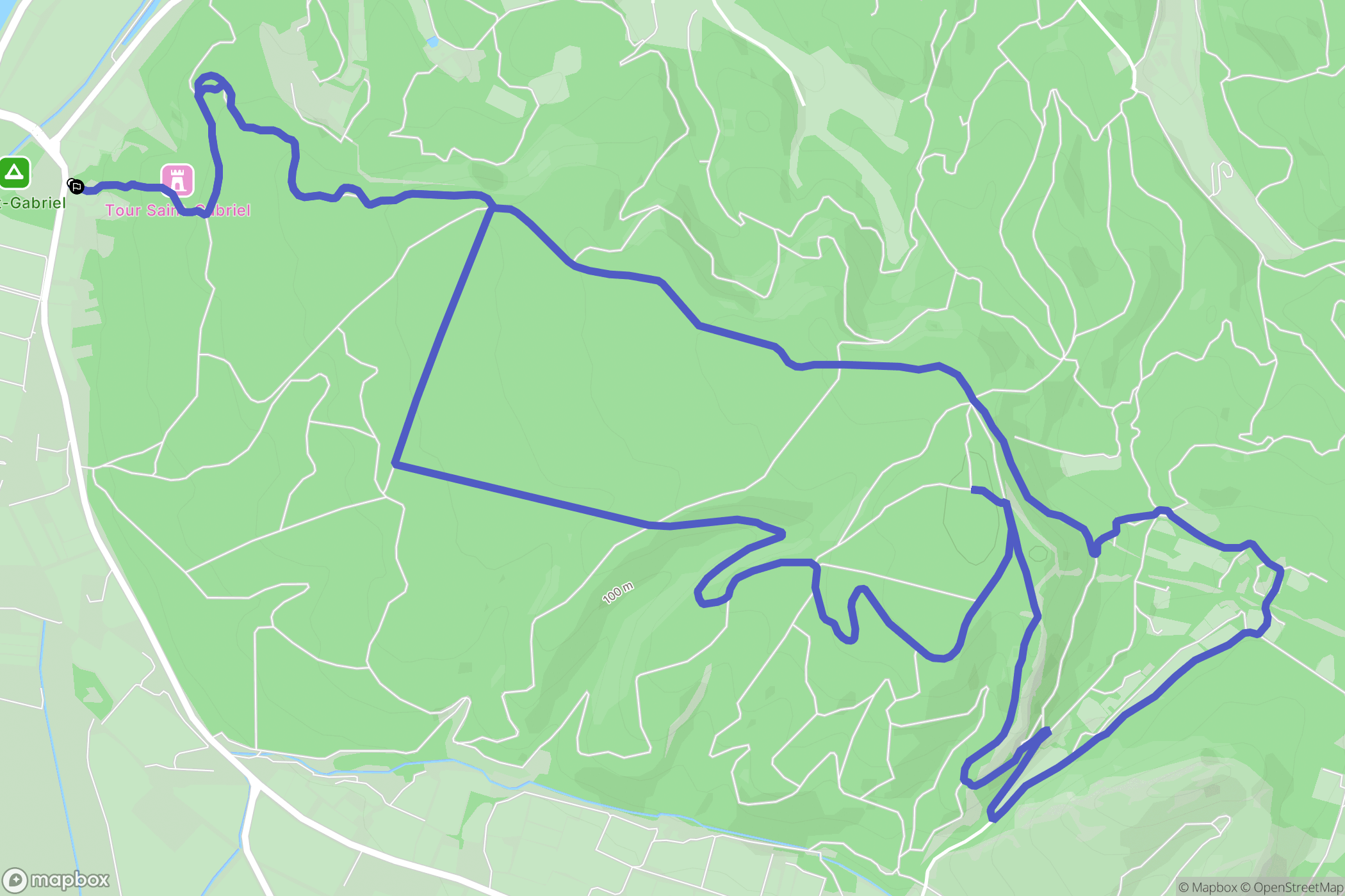 Tarascon : carte du parcours de randonnée - France