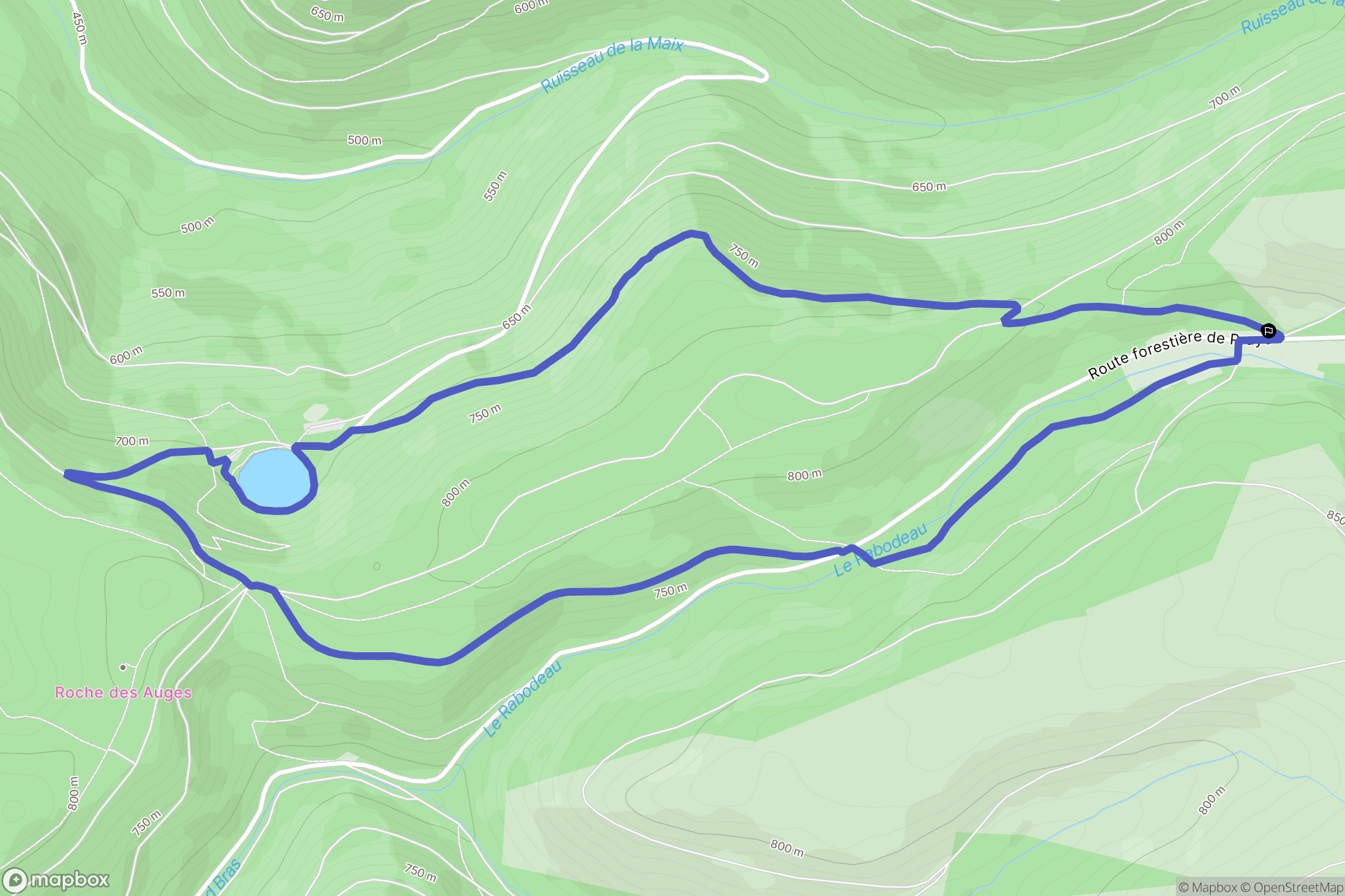 Moussey : carte du parcours de randonnée - France
