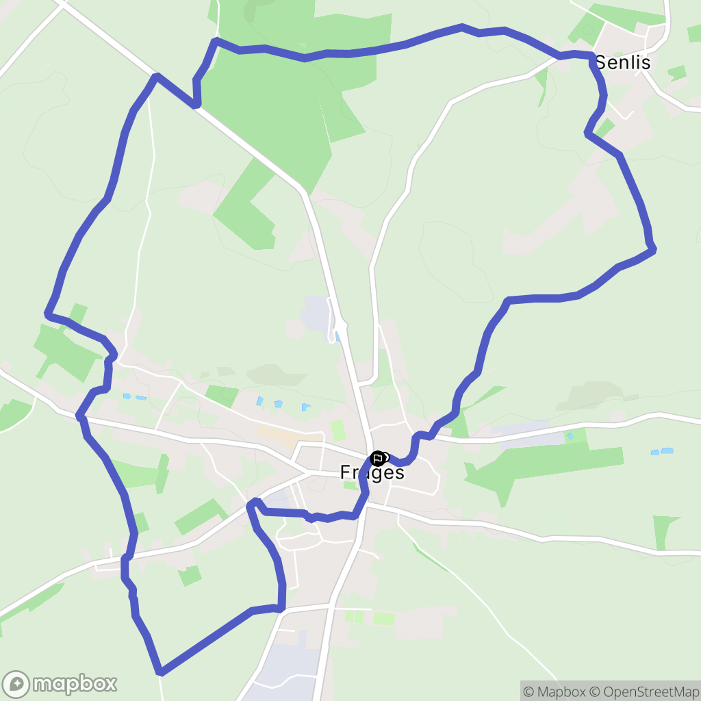 Fruges : carte du parcours de randonnée - France