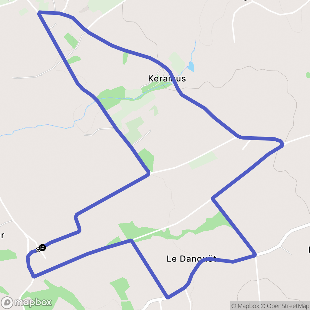 Moustéru : carte du parcours de randonnée - France