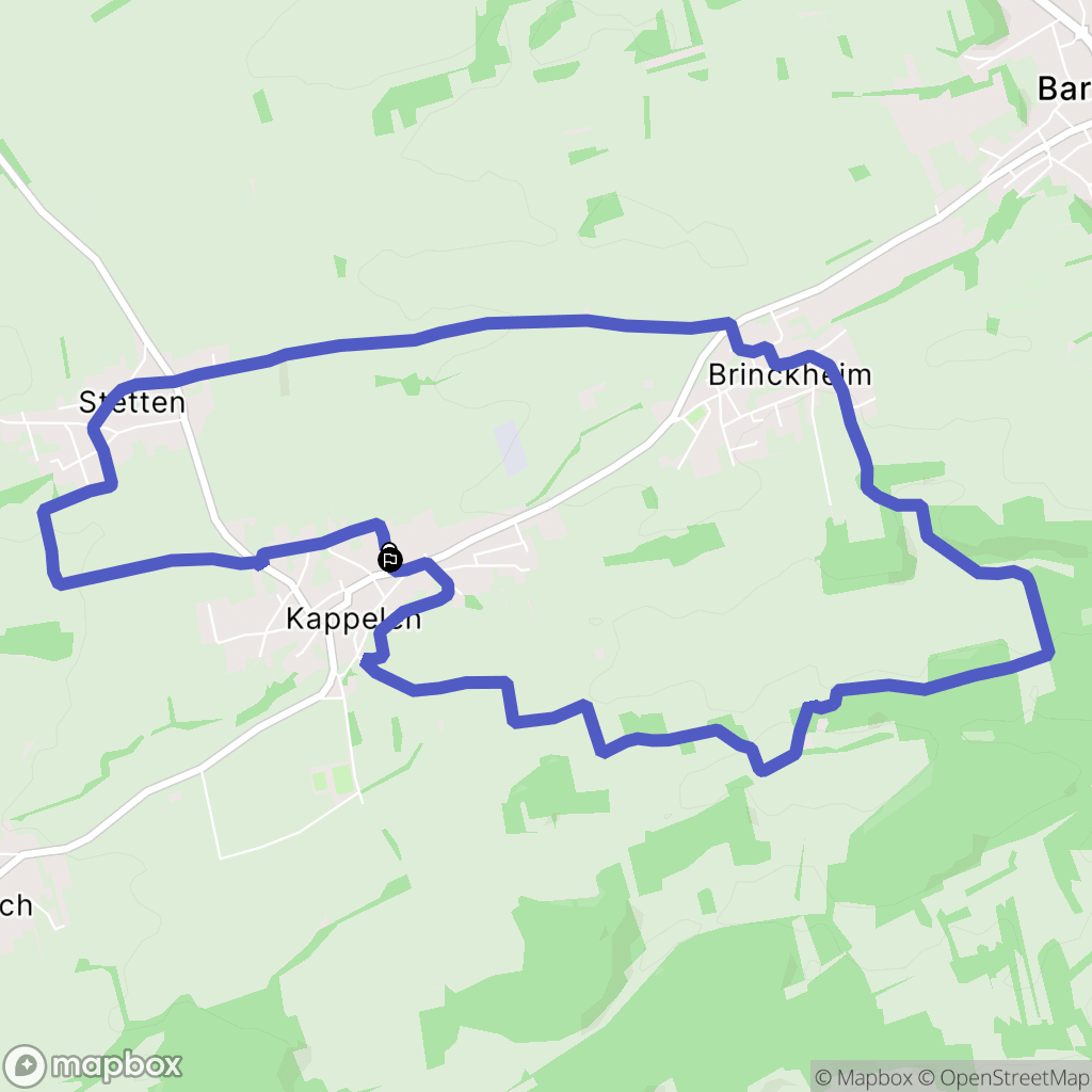 Kappelen : carte du parcours de randonnée - France
