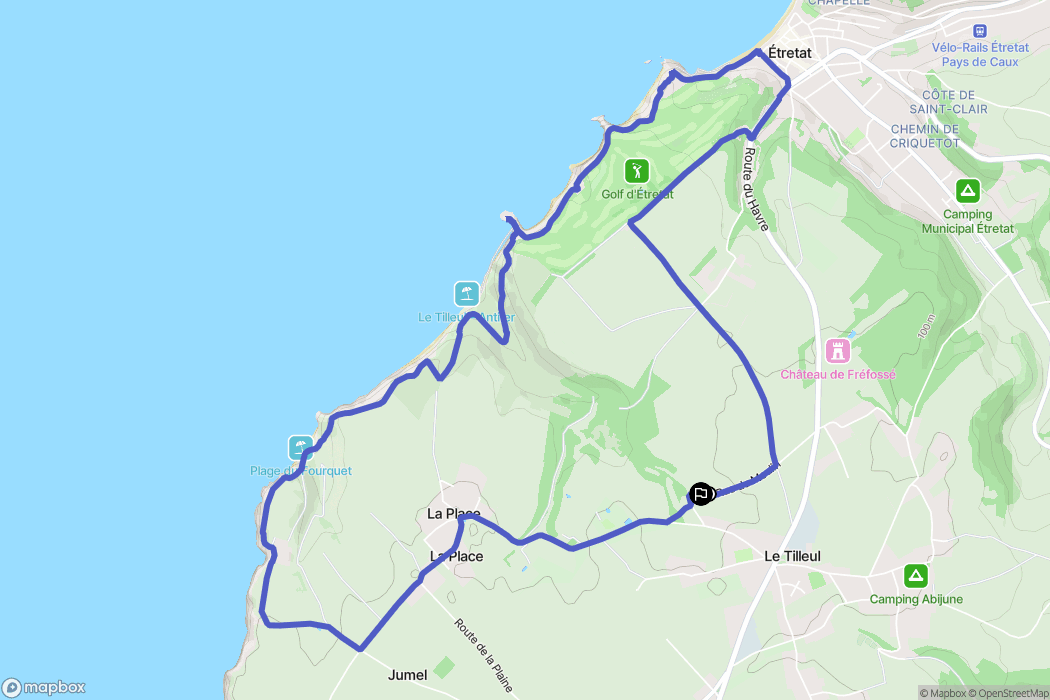 Le Tilleul : carte du parcours de randonnée - France