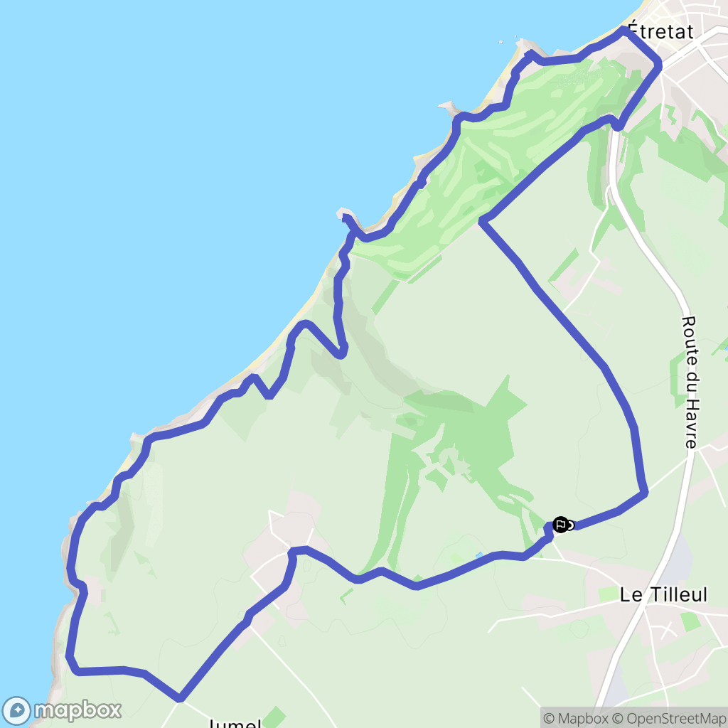 Le Tilleul : carte du parcours de randonnée - France