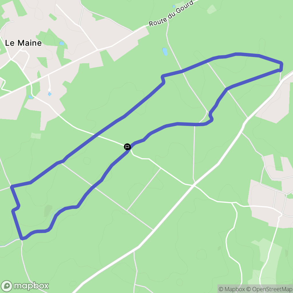 Fossemagne : carte du parcours de randonnée - France
