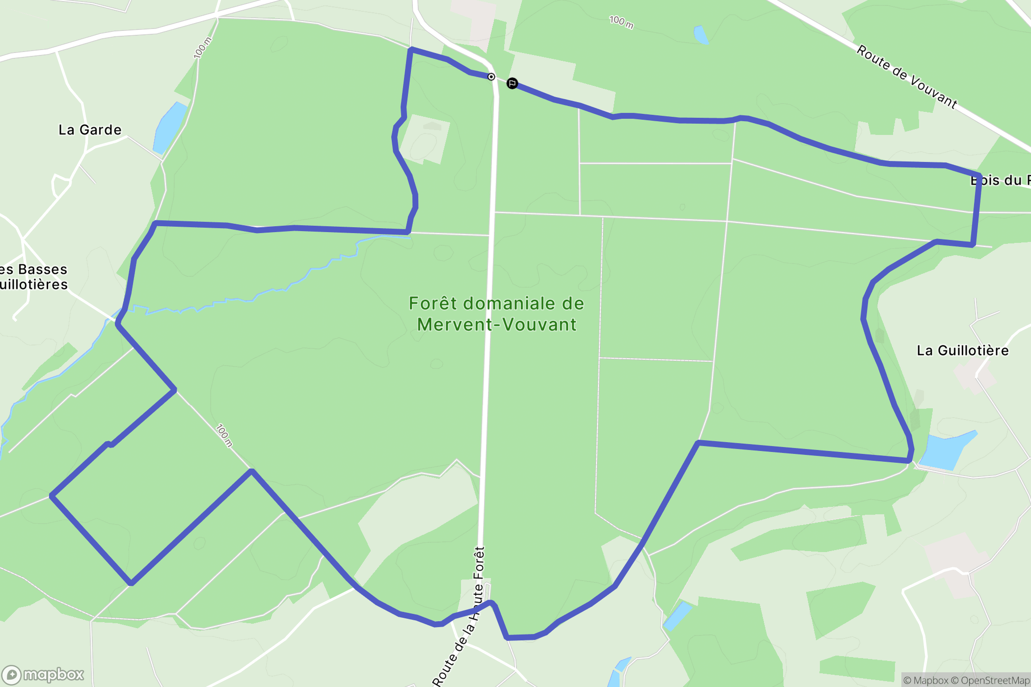 Saint-Maurice-des-Noues : carte du parcours de randonnée - France