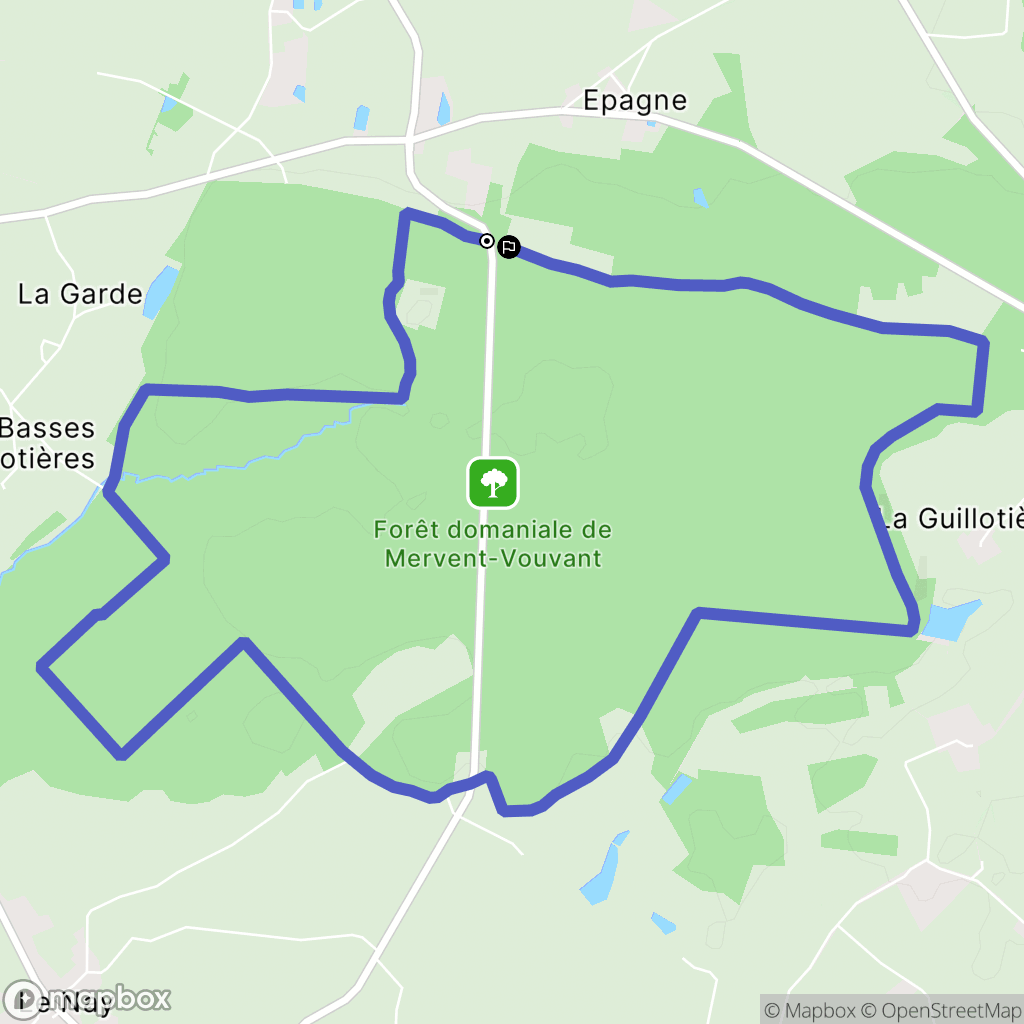 Saint-Maurice-des-Noues : carte du parcours de randonnée - France
