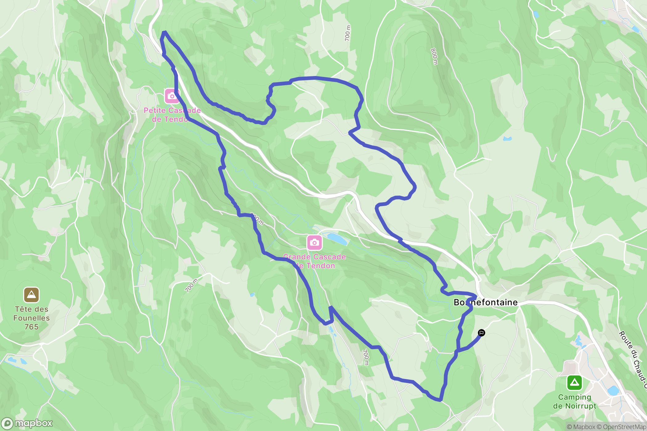 Le Tholy : carte du parcours de randonnée - France
