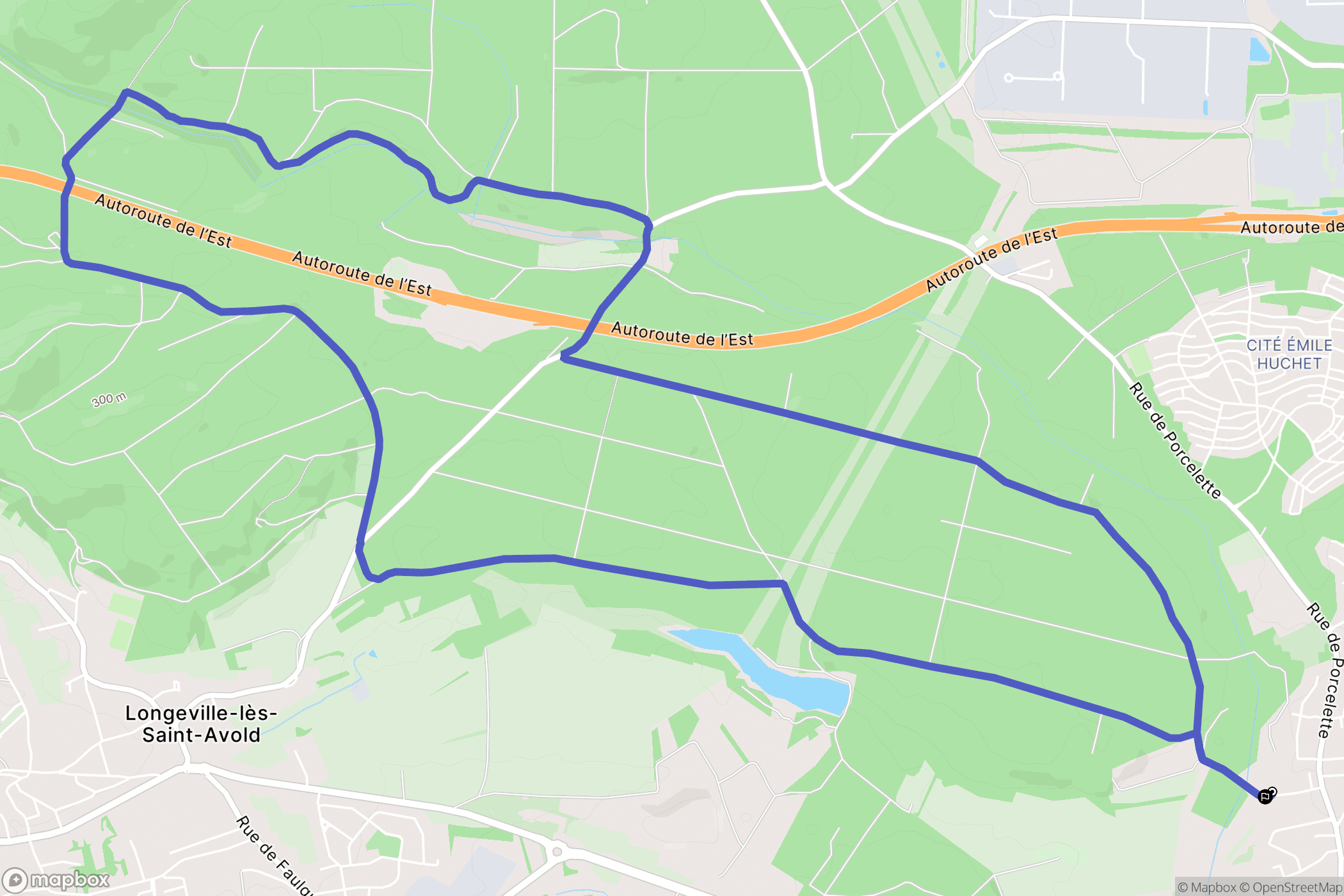 Saint-Avold : carte du parcours de randonnée - France