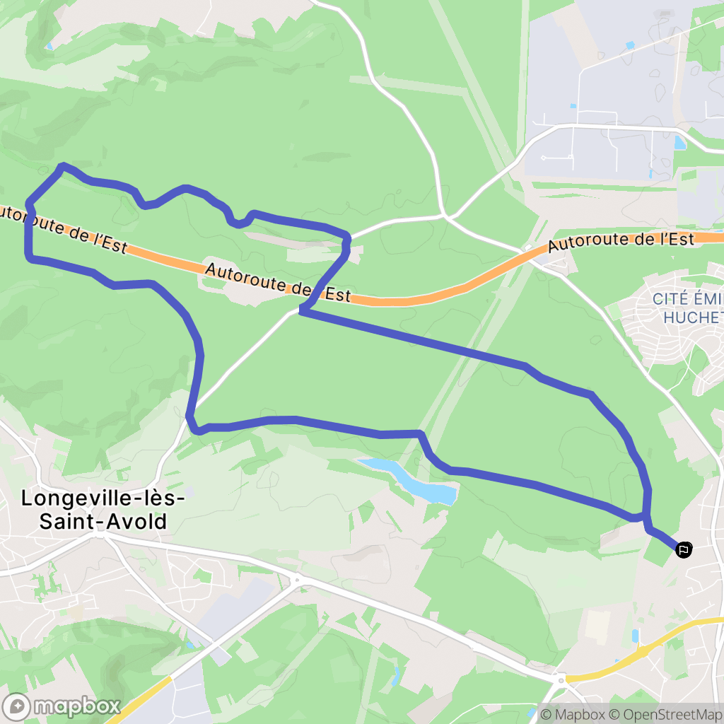 Saint-Avold : carte du parcours de randonnée - France