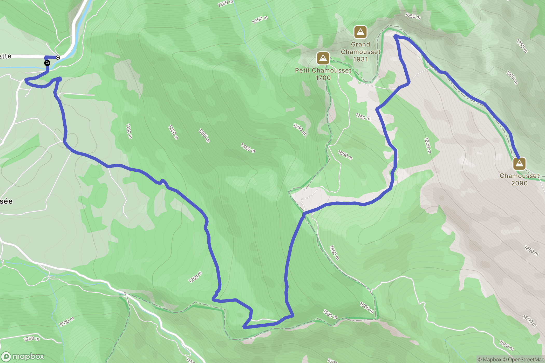 Lus-la-Croix-Haute : carte du parcours de randonnée - France