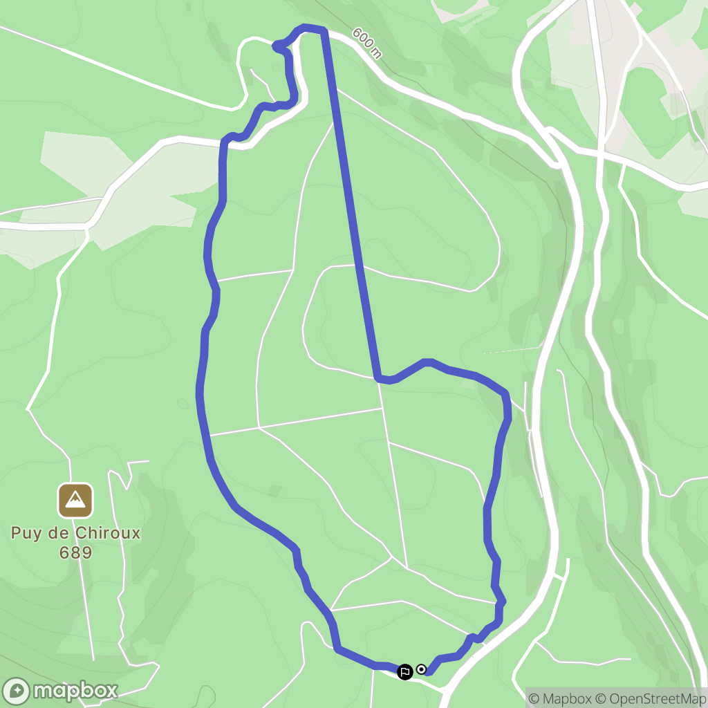 Guéret : carte du parcours de randonnée - France