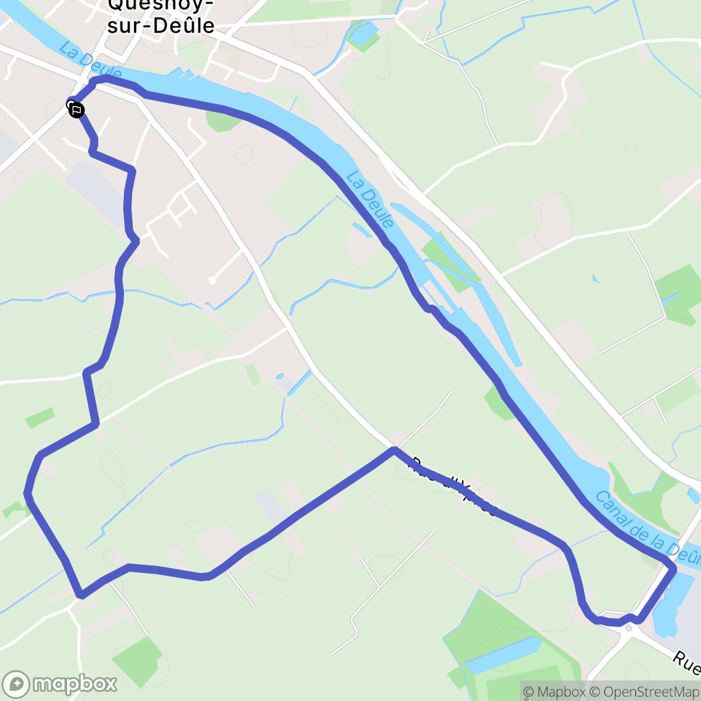 Quesnoy-sur-Deûle : carte du parcours de randonnée - France