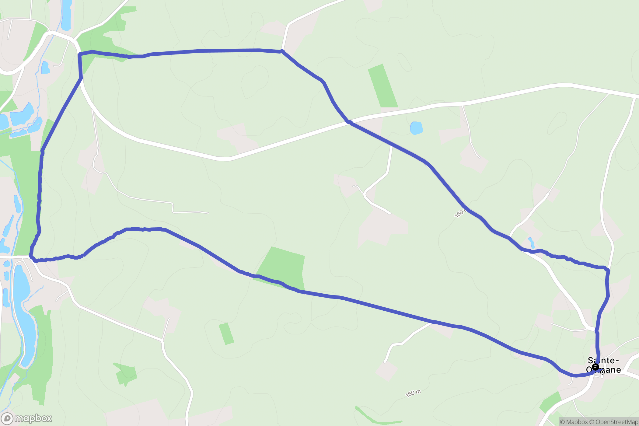 Val-d'Étangson : carte du parcours de randonnée - France