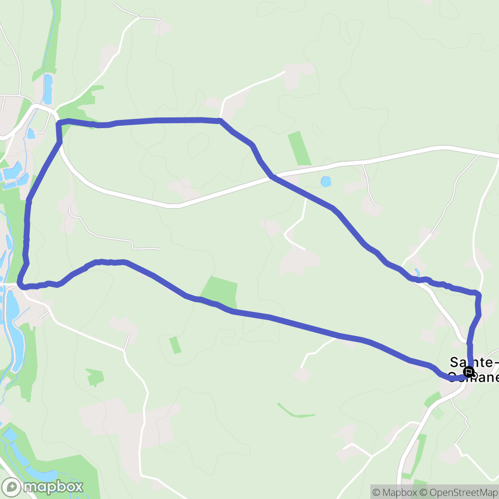 Val-d'Étangson : carte du parcours de randonnée - France