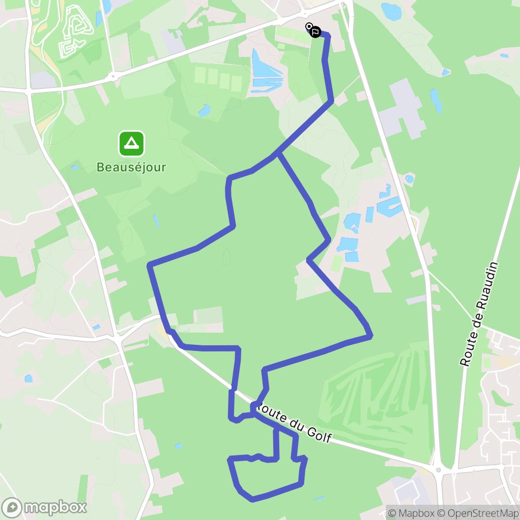 Mulsanne : carte du parcours de randonnée - France