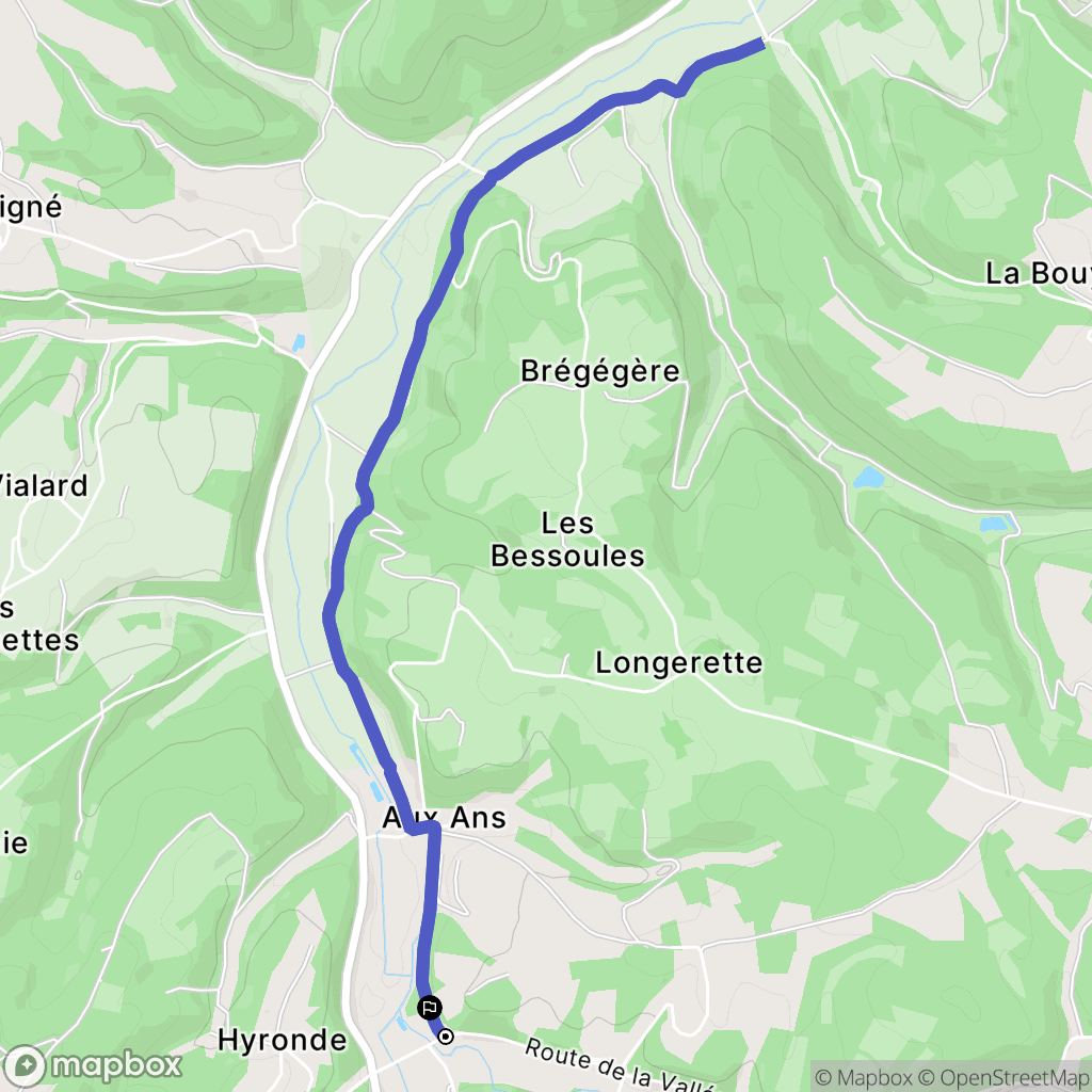 Archignac : carte du parcours de randonnée - France