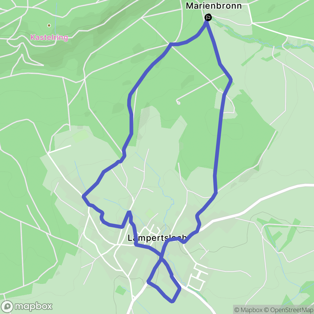 Lobsann : carte du parcours de randonnée - France