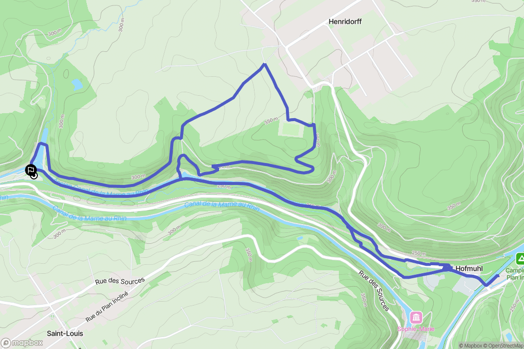 Henridorff : carte du parcours de randonnée - France