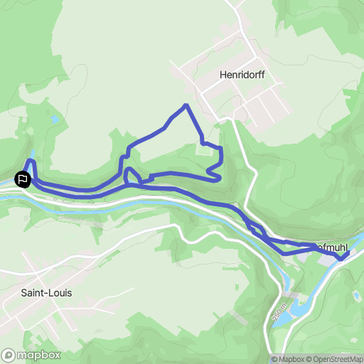 Henridorff : carte du parcours de randonnée - France
