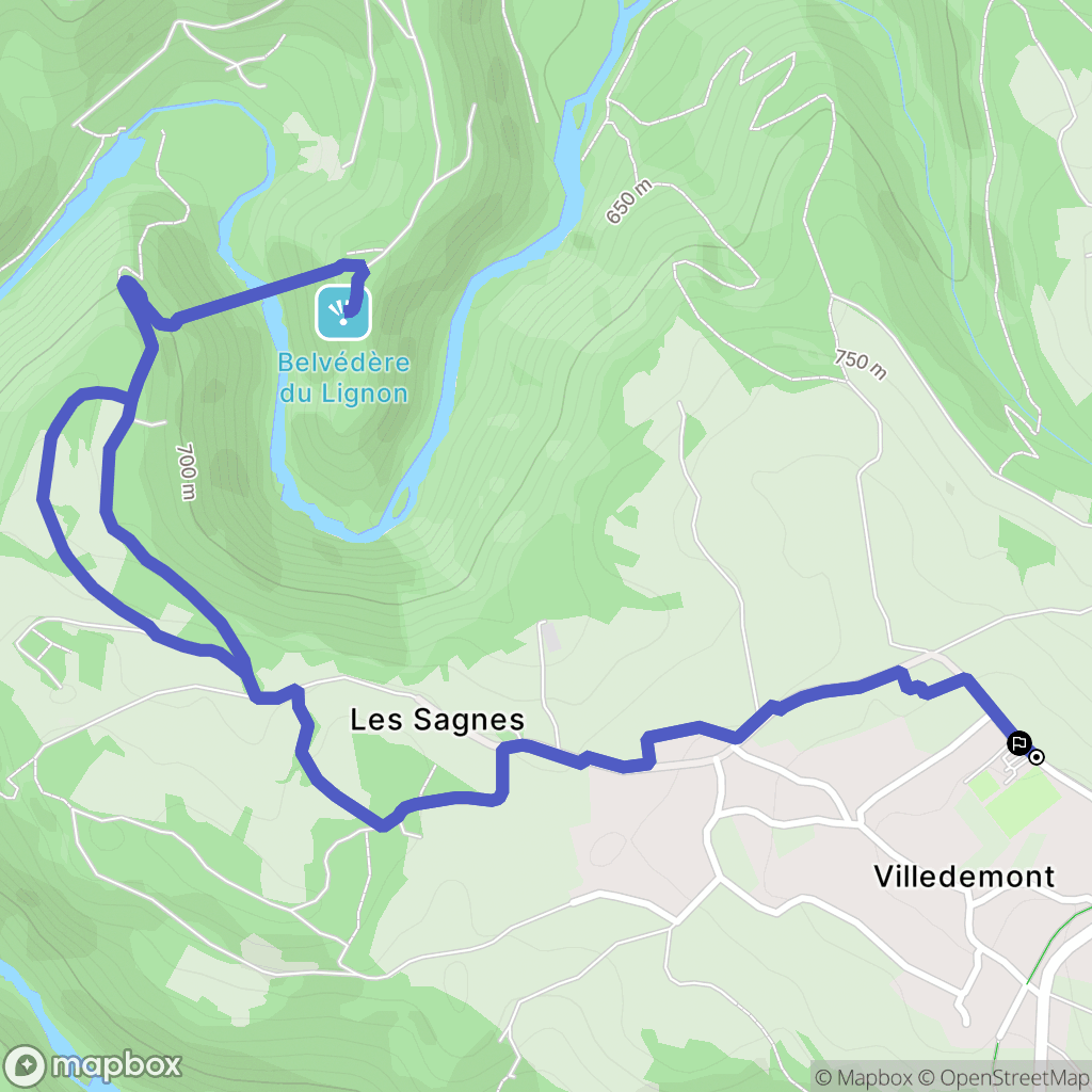 Grazac : carte du parcours de randonnée - France