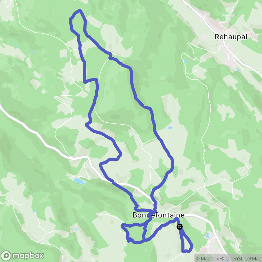 Le Tholy : carte du parcours de randonnée - France