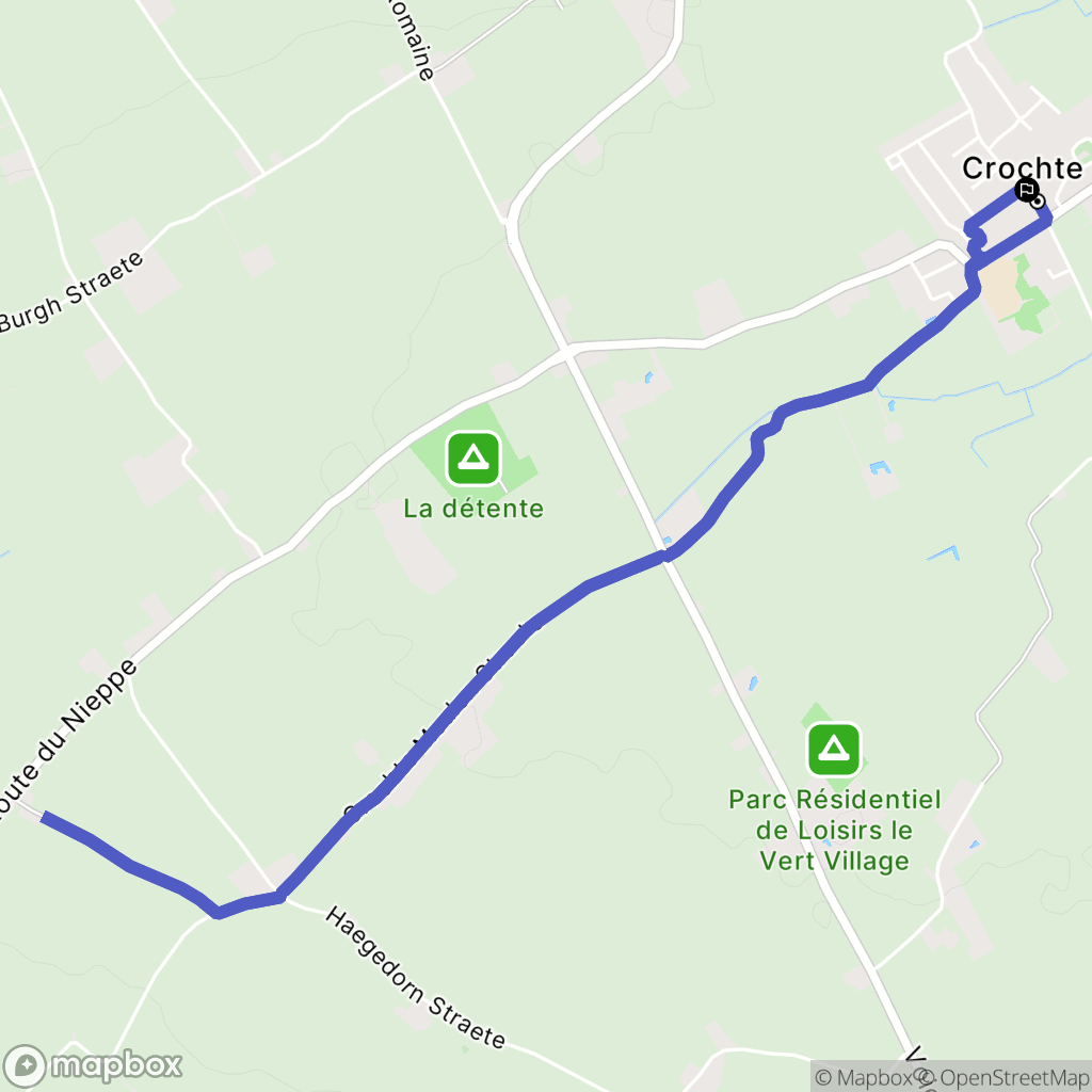 Crochte : carte du parcours de randonnée - France