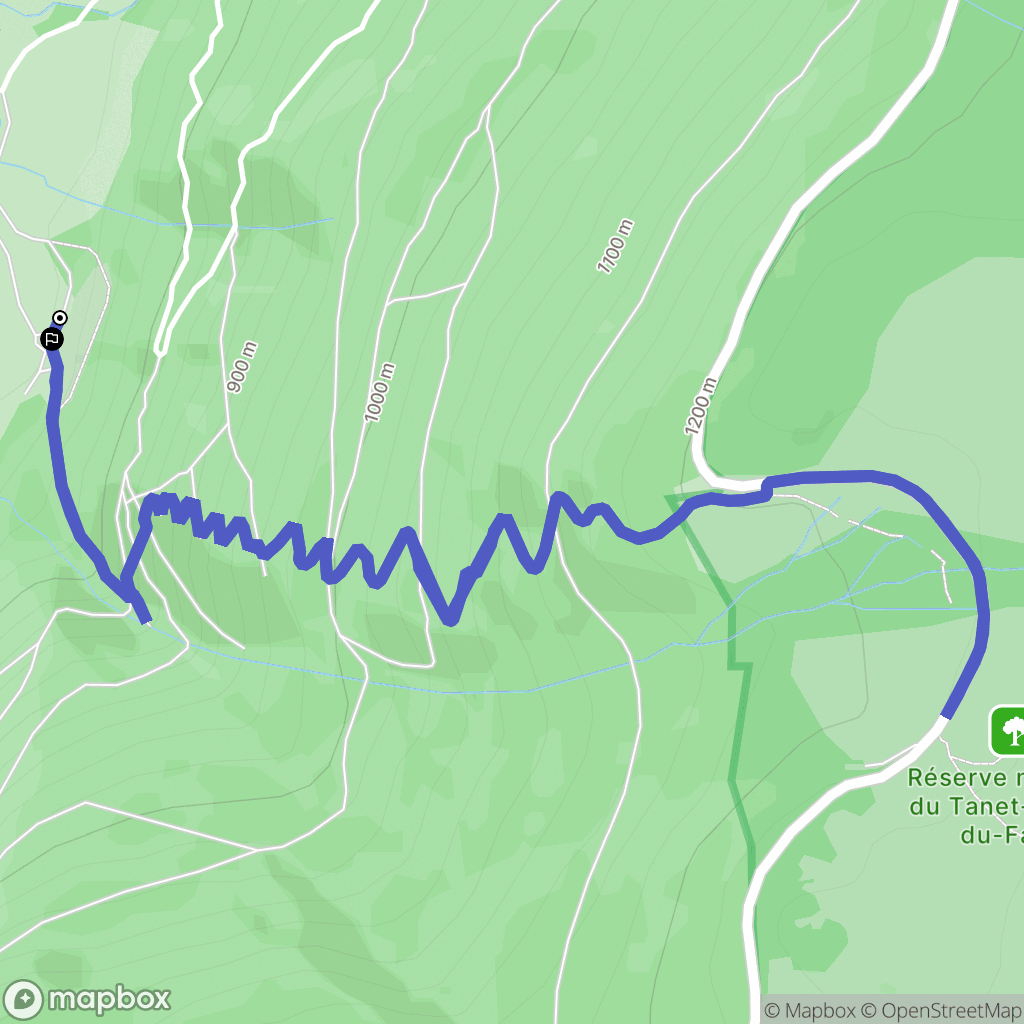 Plainfaing : carte du parcours de randonnée - France