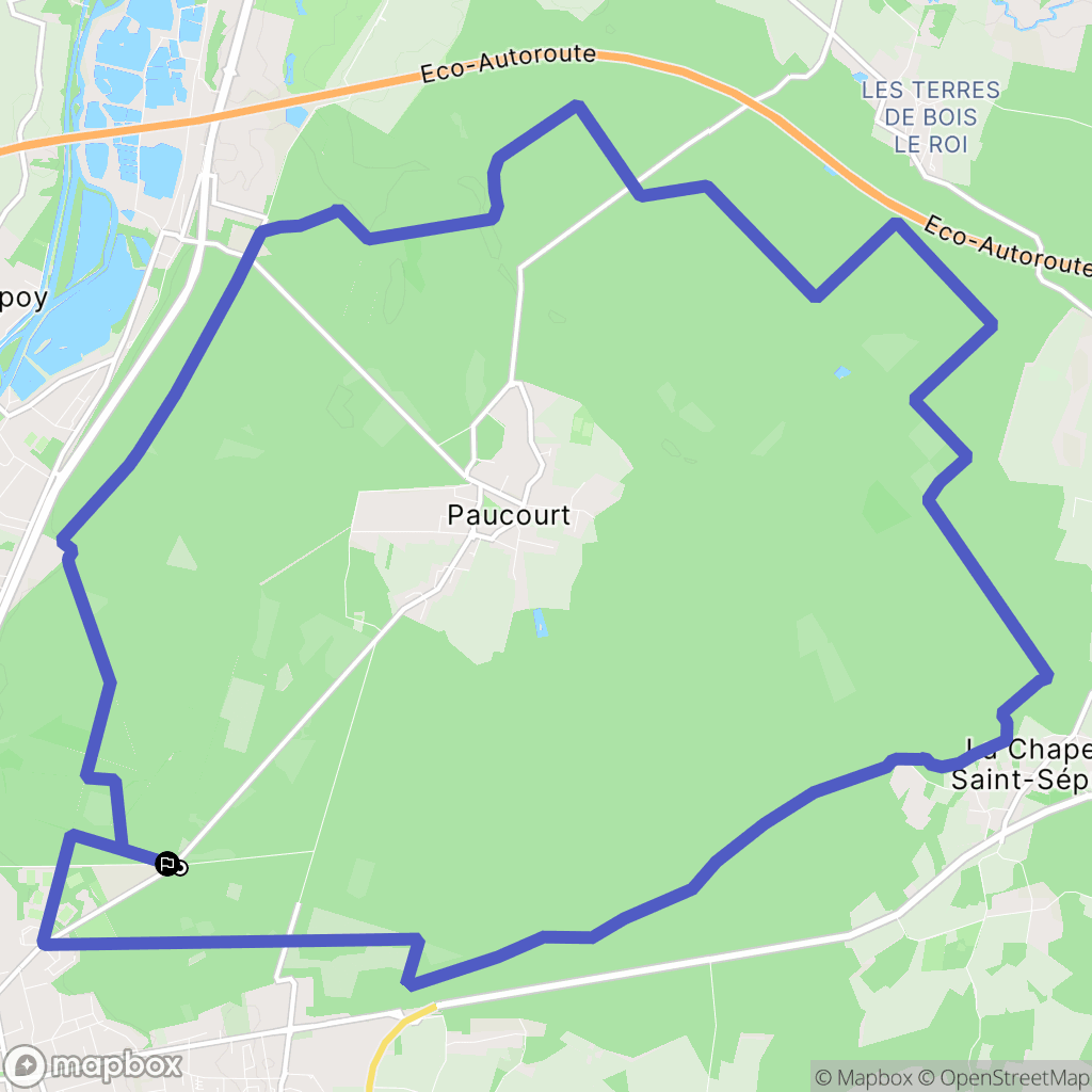 Châlette-sur-Loing : carte du parcours de randonnée - France