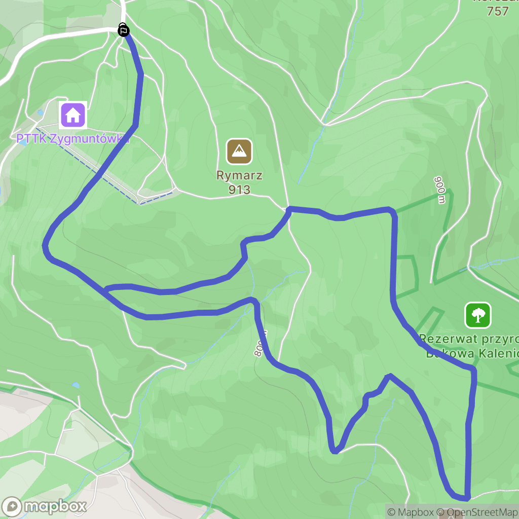Jugów: mapa trasy - Poland