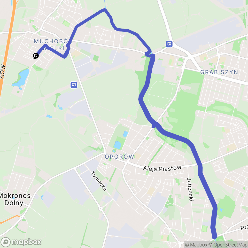 Wrocław: mapa trasy - Poland