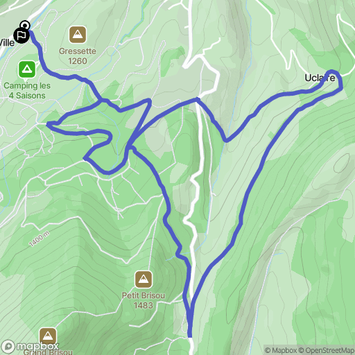 Gresse-en-Vercors : carte du parcours de randonnée - France