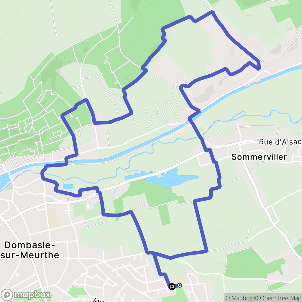 Dombasle-sur-Meurthe : carte du parcours de randonnée - France