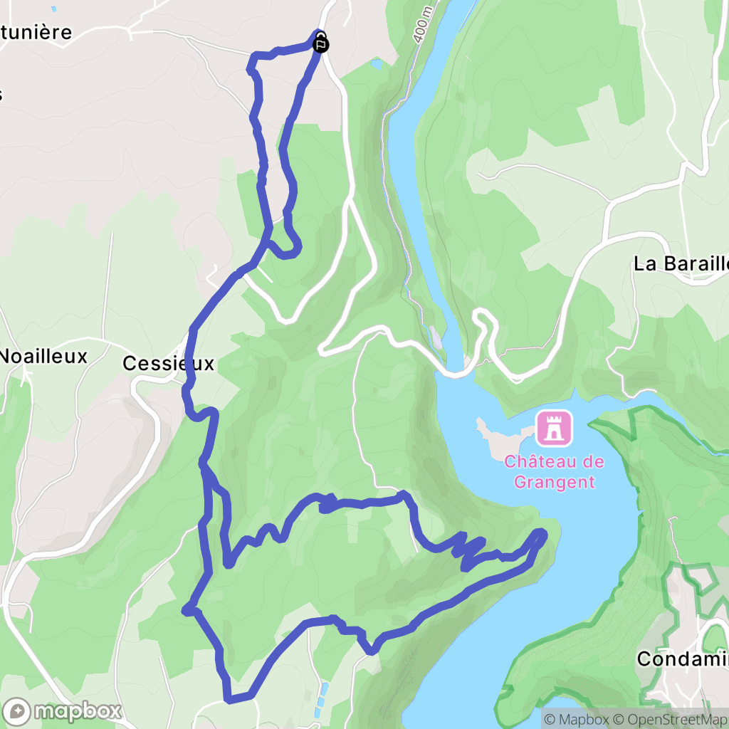 Chambles : carte du parcours de randonnée - France