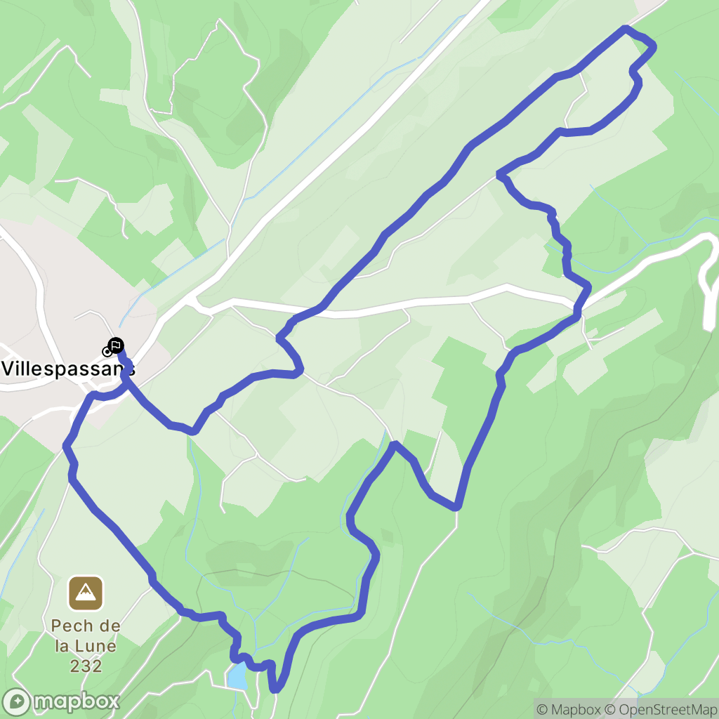 Villespassans : carte du parcours de randonnée - France