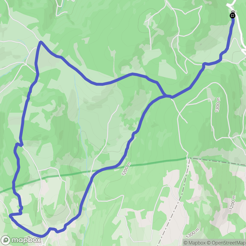 Barret-de-Lioure : carte du parcours de randonnée - France