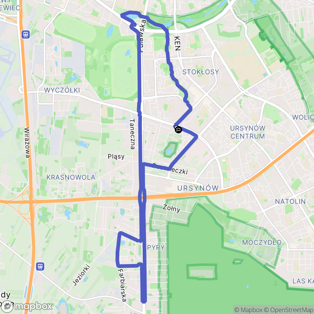 Warszawa: mapa trasy - Poland