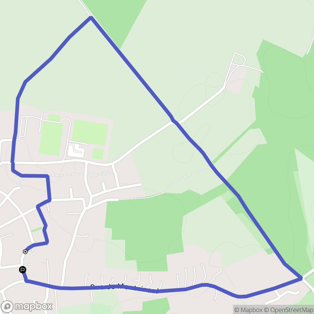 Nouaillé-Maupertuis : carte du parcours de randonnée - France