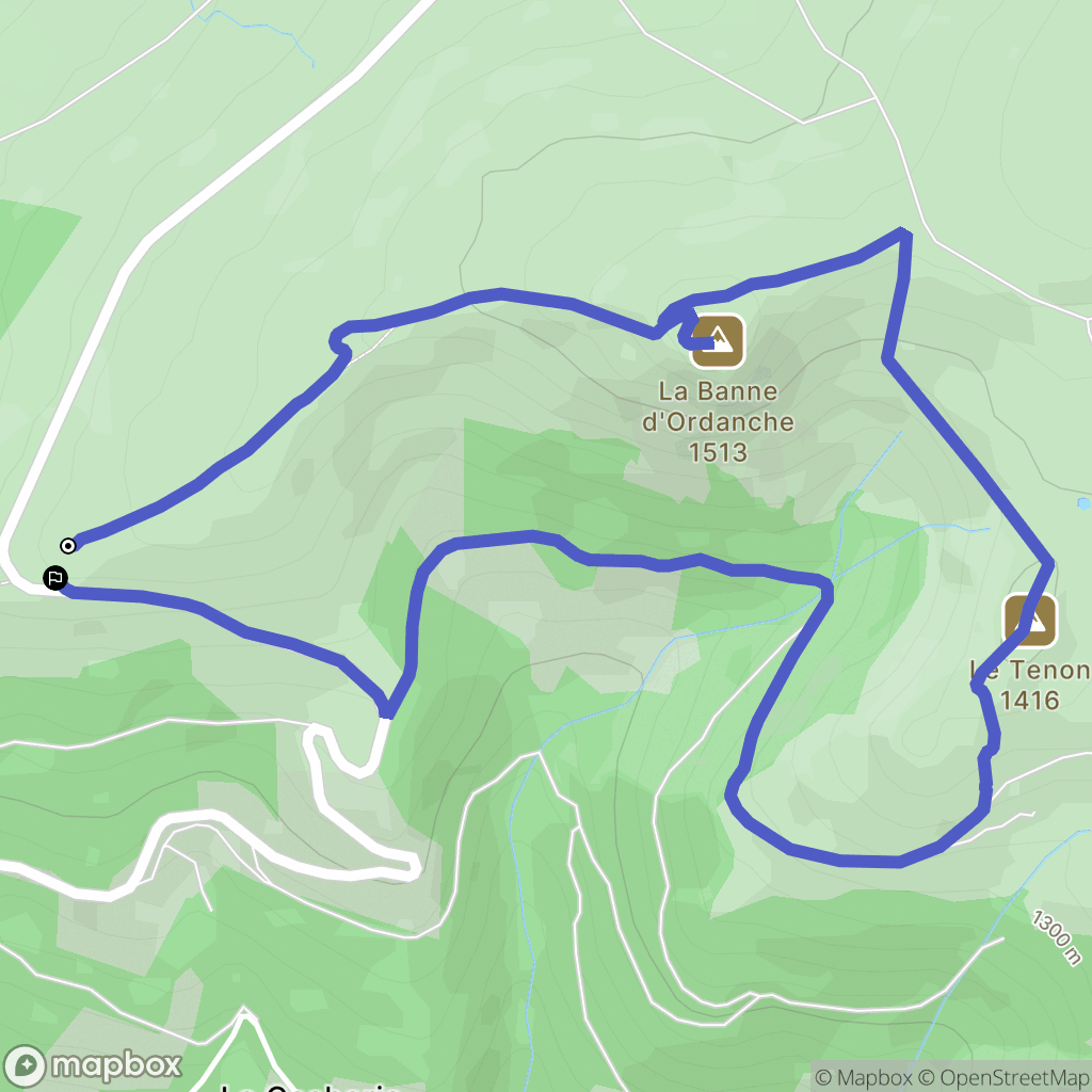 Murat-le-Quaire : carte du parcours de randonnée - France