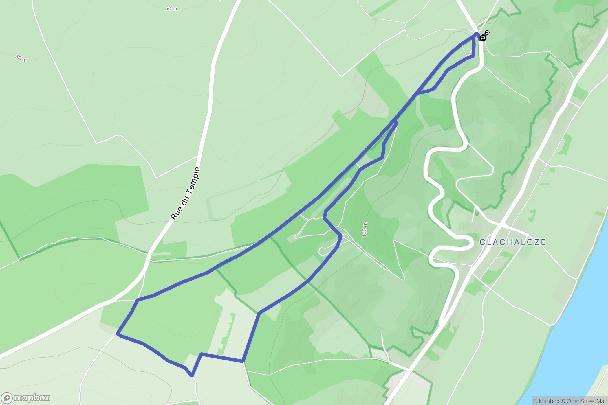 Gommecourt : carte du parcours de randonnée - France