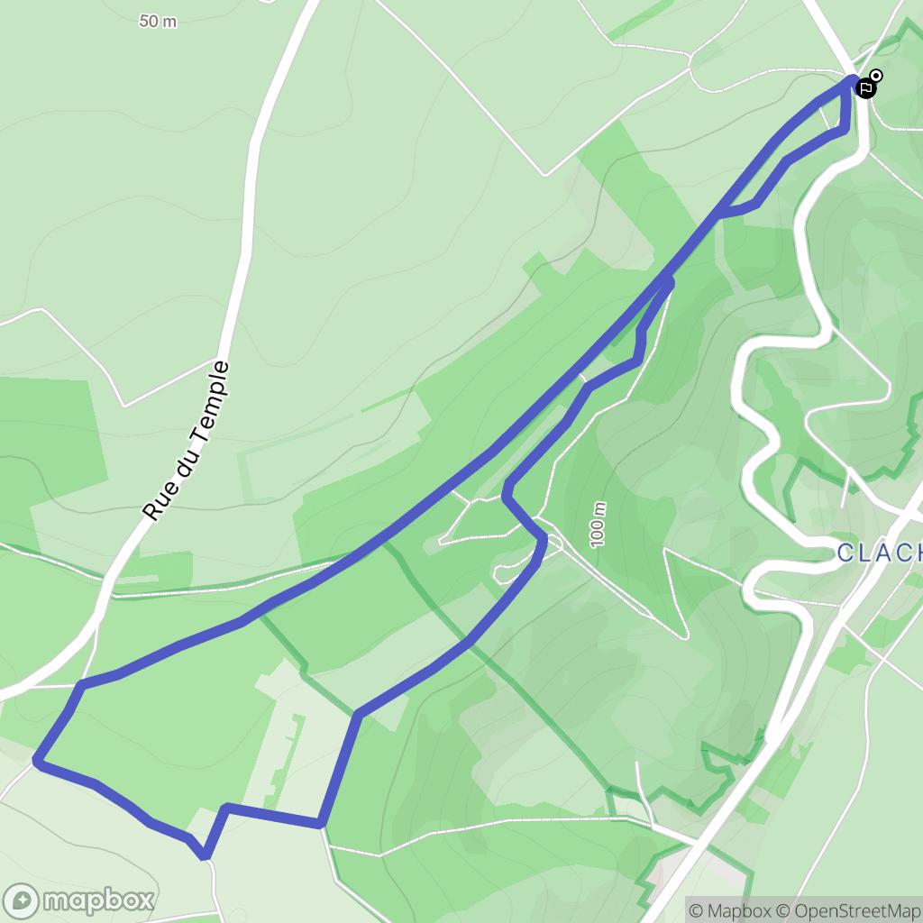 Gommecourt : carte du parcours de randonnée - France