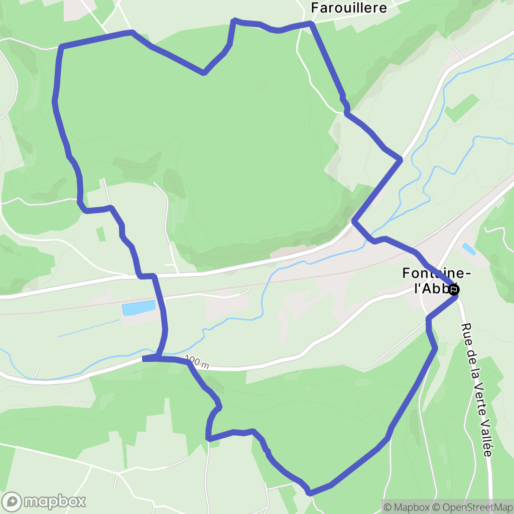 Fontaine-l'Abbé : carte du parcours de randonnée - France