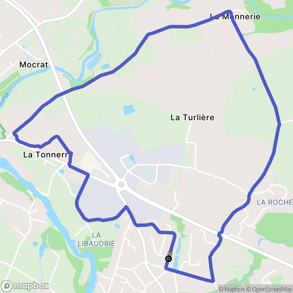 Gétigné : carte du parcours de randonnée - France