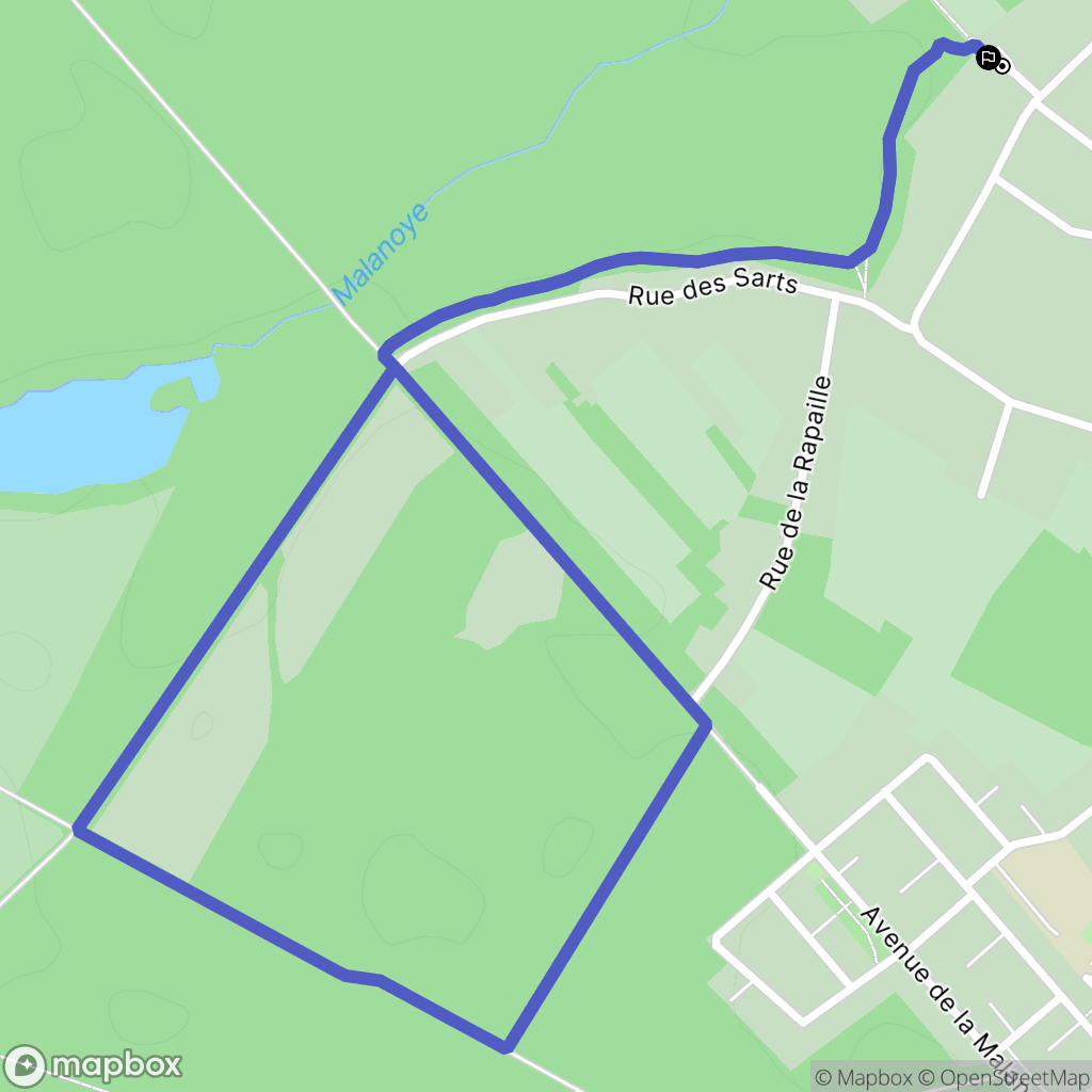Escautpont : carte du parcours de randonnée - France