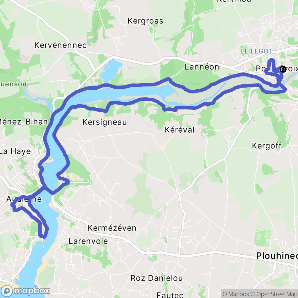 Pont-Croix : carte du parcours de randonnée - France