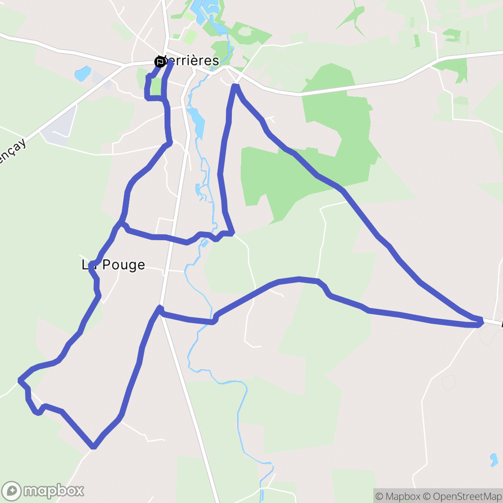 Verrières : carte du parcours de randonnée - France