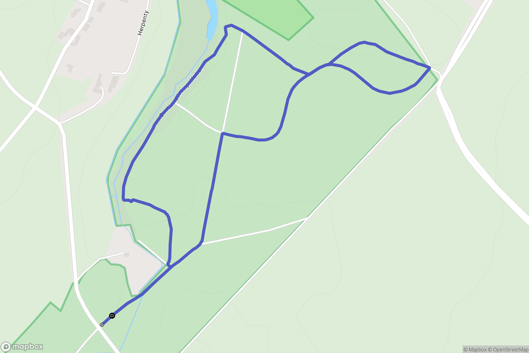 Bléré : carte du parcours de randonnée - France