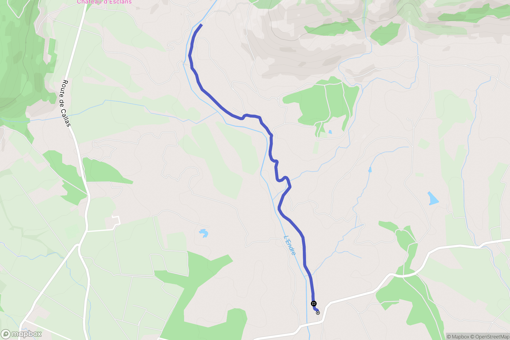 La Motte : carte du parcours de randonnée - France
