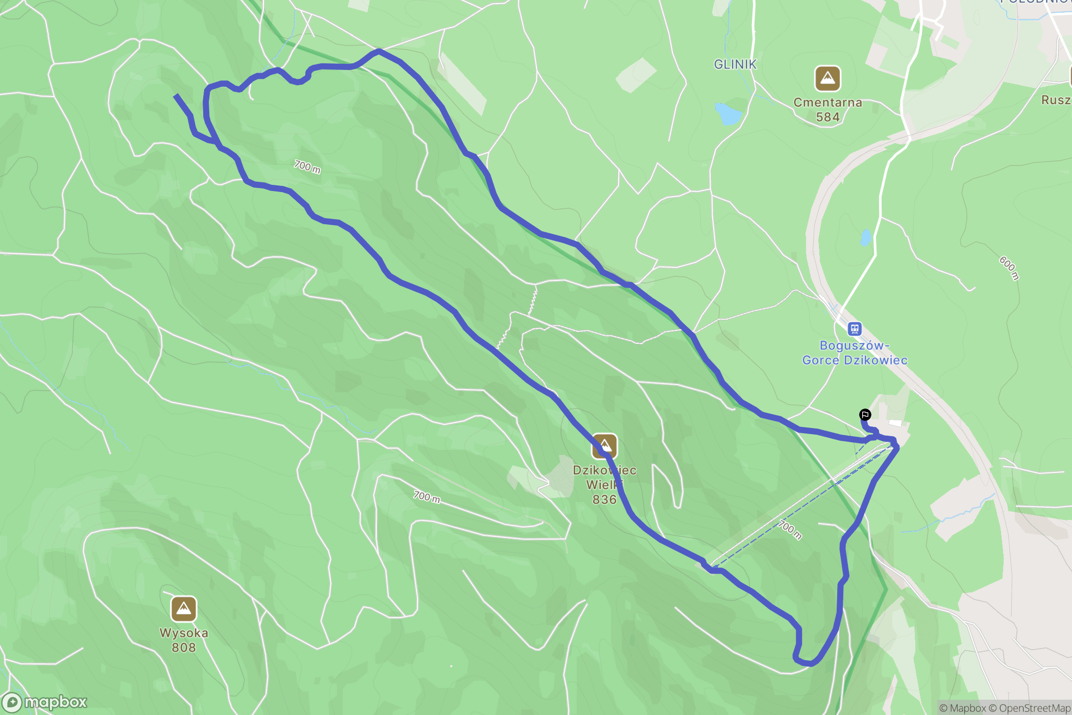 Boguszów-Gorce: mapa trasy - Poland